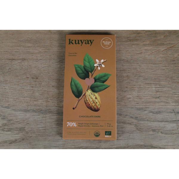 KUYAY - tablette chocolat noir 70 % 