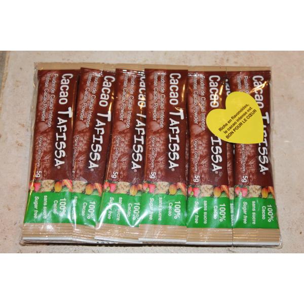 TAFISSA - Lots de sticks de poudre de cacao 100 % 