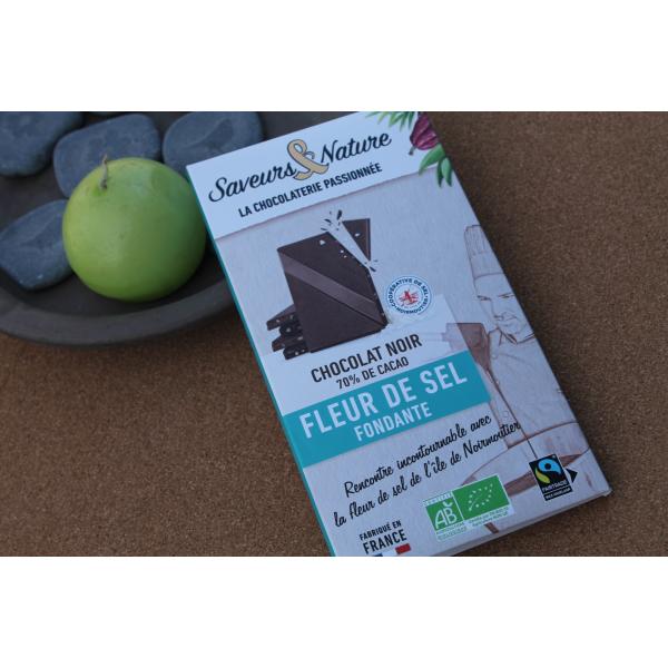SAVEURS & NATURE - Tablette Noir 70% Fleur de Sel