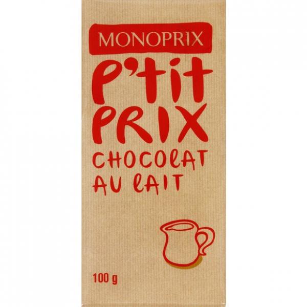 MONOPRIX - P'tit Prix Chocolat au lait 