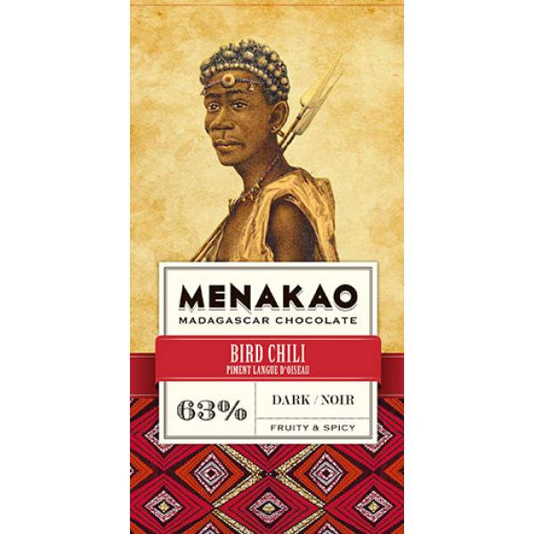 MENAKAO - Tablette Noir 70% au piment du Chili