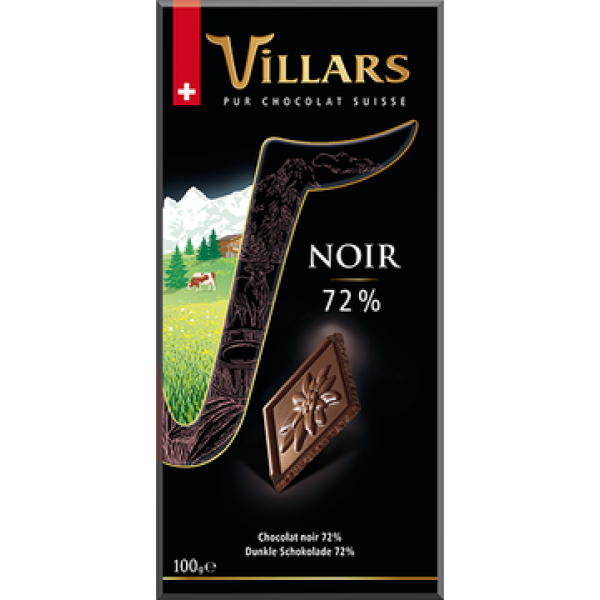 VILLARS - Tablette Chocolat noir 72 % 